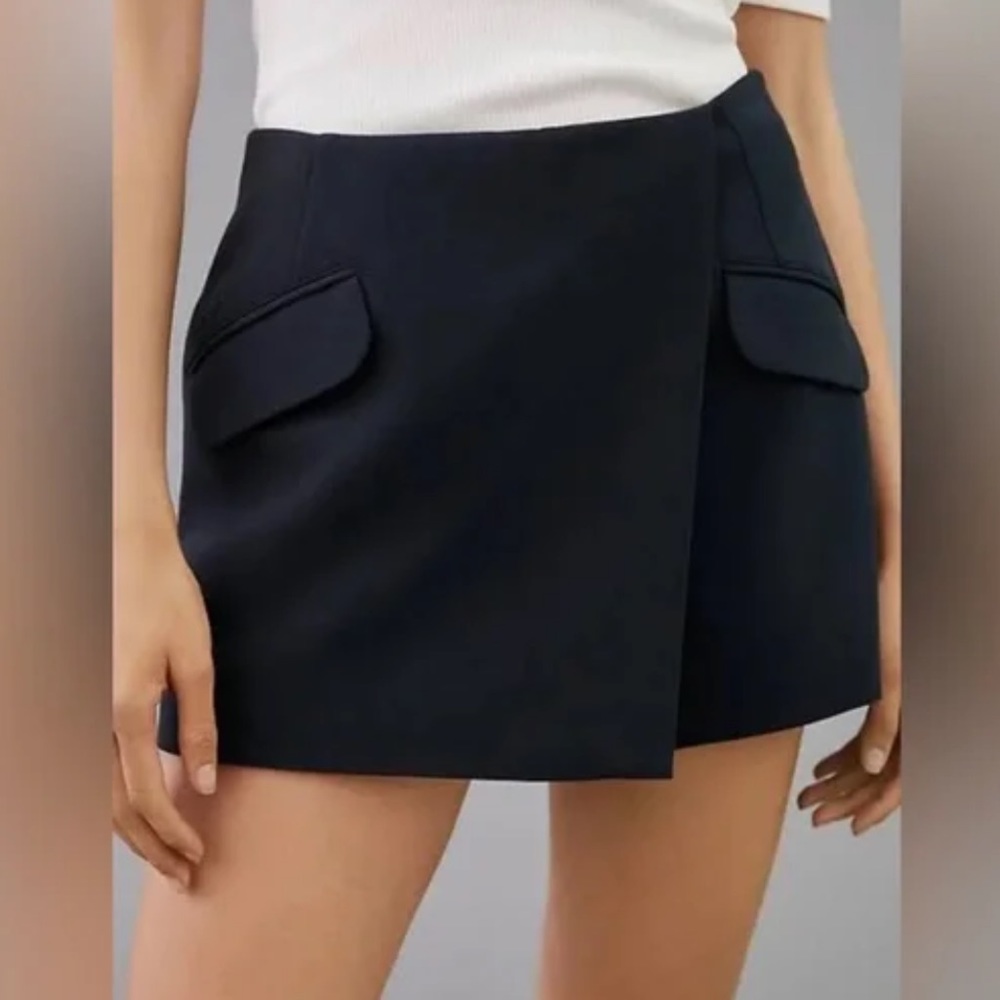 Anthropologie Maeve Black Tailored Skort - Size 4